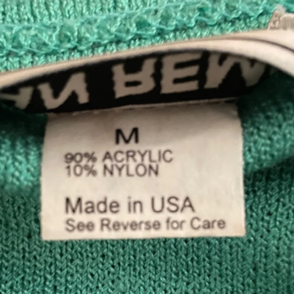Vintage San Remo Green Cardigan Sweater Jacket Medium Rockabilly Retro